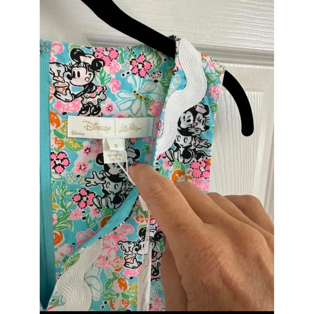 Lilly Pulitzer Disney Roney Shift Dress Lilly Hearts Disney Mickey Minnie NWT 8 - Picture 14 of 14
